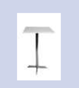 High Table White/Black/Glass