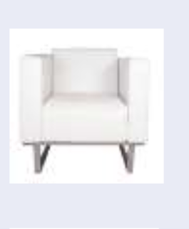 Sofa Single Seater (White/Black)