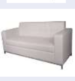 Sofa Three Seater (White/Black)